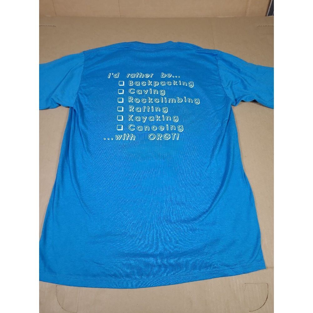 Vtg 80s Outdoor Recreation Georgia Tech T-SHIRT SINGLE STITCH US MADE‎ SZ L CAMP